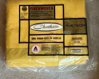 F73 - $25. Chatham Blanket "Meteor". "100% Virgin Acrylic" 72" x 90". NEW in Package. 
