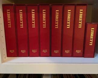 F40 - $100. Libretti MET Metropolitan Opera Cases with Screenplays, Music etc. Mostly 60s - 80s. 