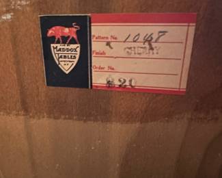 F3 - $225. Maddox Colonial Reproductions - Jamestown NY. Small Secretary Very Good Vintage Condition! Measures 34" wide x 18" deep x 38.5" tall. 