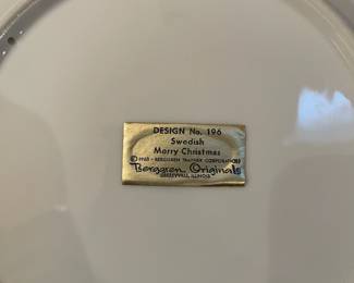 F24 - $35 Set. Swedish Merry Christmas. Berggren Originals. 