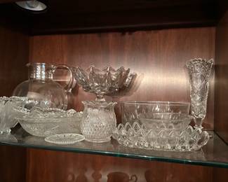 F49 - $10 Clear Glass LOT. Top Shelf. 