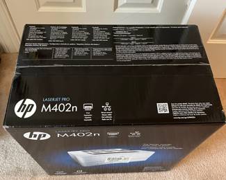 F87 - $100. HP Laserjet Pro. M402n. New in Box. 