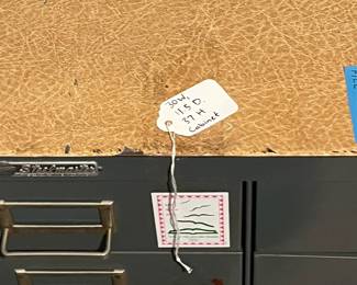 F89 - $150. 30 Drawer Metal Cabinet by SteelMaster. Measures 30" wide x 11.5" deep x 37" tall. 