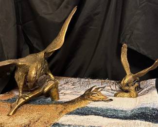 Brass Eagles and Van Gilder Woven Throw