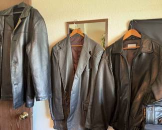 Leather Jackets XL Long Polo Hathaway And Clipper Mist
