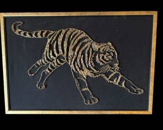 Vintage Tiger Metal String Art