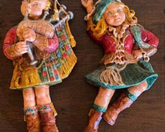 Vintage Ceramic Scottish Dancers By Anne Ank