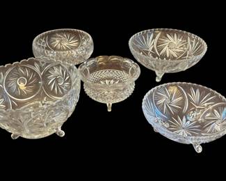 Footed Crystal Bowls