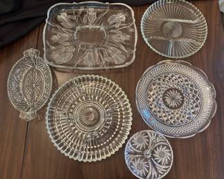 Divided Crystal Appetizer Dishes