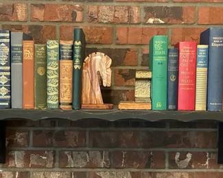 Antique Vintage Books And Bookends