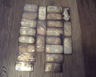 22 1oz. .999 silver collector bars various people featured