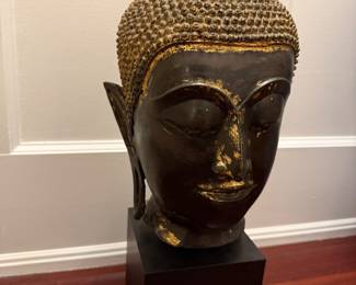 Approximately 16” Copper/Metal Head of Buddha