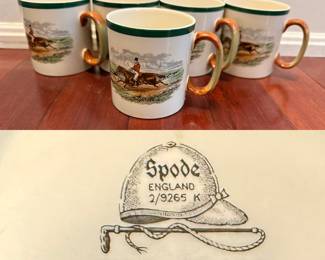 Set 5 Spode Taking The Lead Coffee Cups