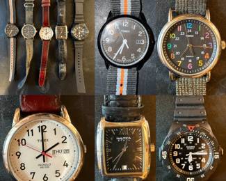 Timex, Nautica,  Casio Watches 