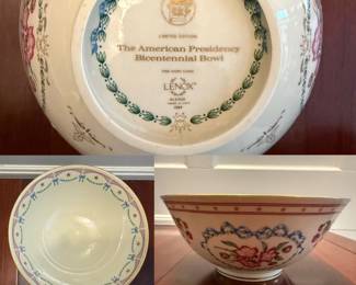 Ltd Edition The American Presidency Bicentennial Lenox Bowl