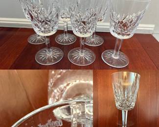 Set 6 Waterford Lismore Goblets, 8-oz