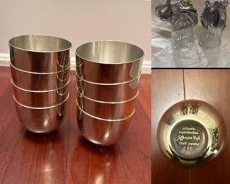 Jefferson Steiff Pewter P50 Set 8 Cups