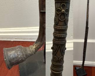 19th Century Chinese Silver Opium Pipe