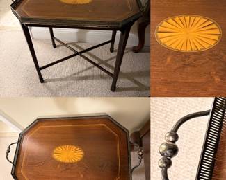 Antique Inlay Tea Table 