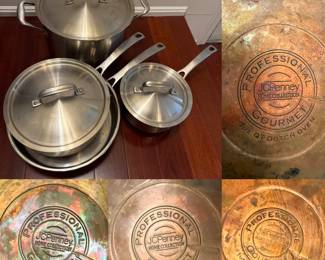 JC Penny Professional Gourmet Copper Bottom Cookware