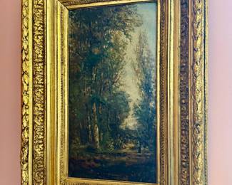 Small 19th C oil on canvas…landscape, 1 of 2