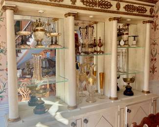 Fabulous custom made Regency display cabinet