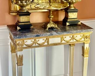 Gilded, classical console.  19th C