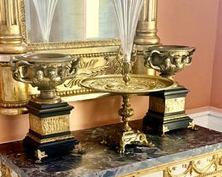 Epergne in gilt bronze, France 1890s