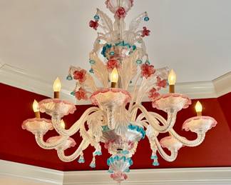 Large Venetian chandelier by MURANO