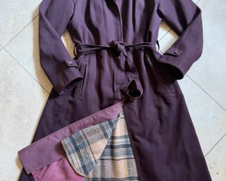 VINTAGE Purple Trench Coat