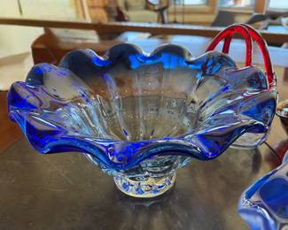 Vintage Shannon Crystal Cobalt Bowl