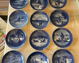 Lots of royal Copenhagen, blue collectible plates
