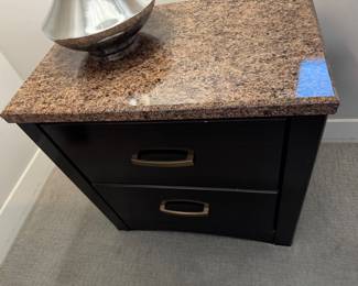 Matching nightstand to bed in previous photo 