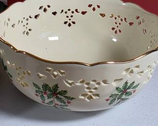 Lenox porcelain Christmas bowl