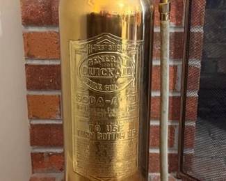 Vintage brass General QuickAid soda acid fire extinguisher