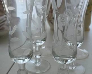 Vintage crystal stemware