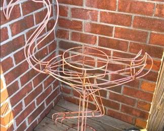 Flamingo plant stand