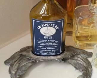 Chesapeake Bay Spyce cologne with crab stand