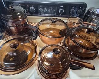 Corning Vision amber cookware