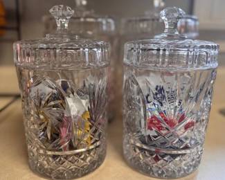 Crystal biscuit jars