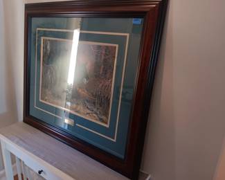 Beautiful large framed lithograph.