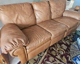 Butterscotch leather couch 95 in long $400