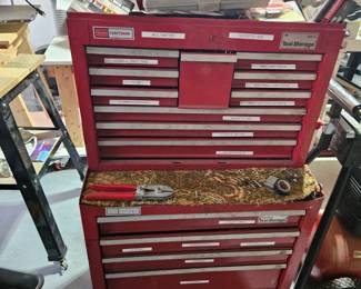 Extra large Sears Craftsman double Decker tool box 