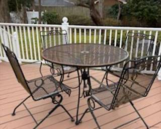 Vintagemetal patio set