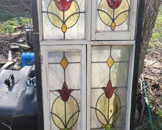 Antique stained glass window