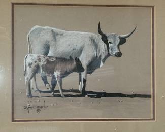 Cattle print signed Hallmark