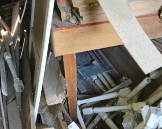 Large table, and furniture parts