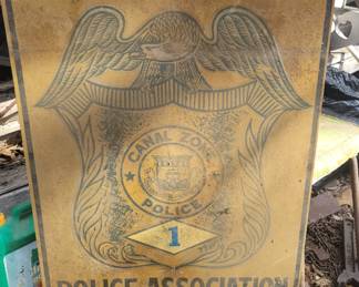 Panama Canal Zone police association sign