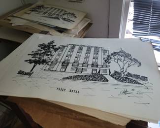 Signed and numbered Faust Hotel prints by John Turner - there are 88 available