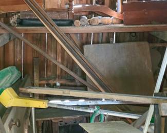 View of the back of the wood shed